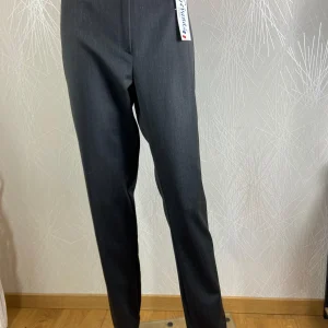 Pantalon habillé gris anthracite chaud avec laine taille haute Gévana