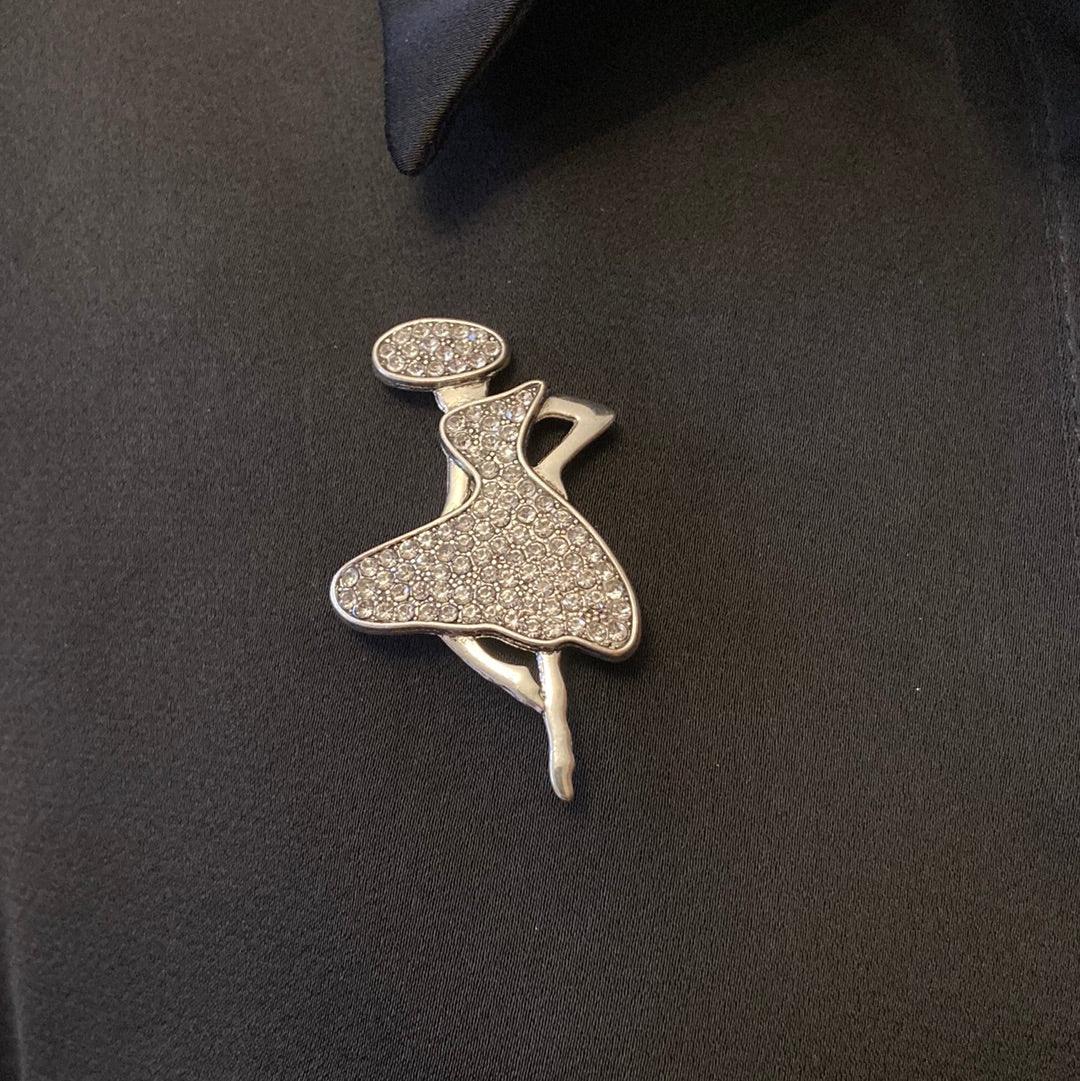 Broche bijoux danseuse strass brillants – Image 4