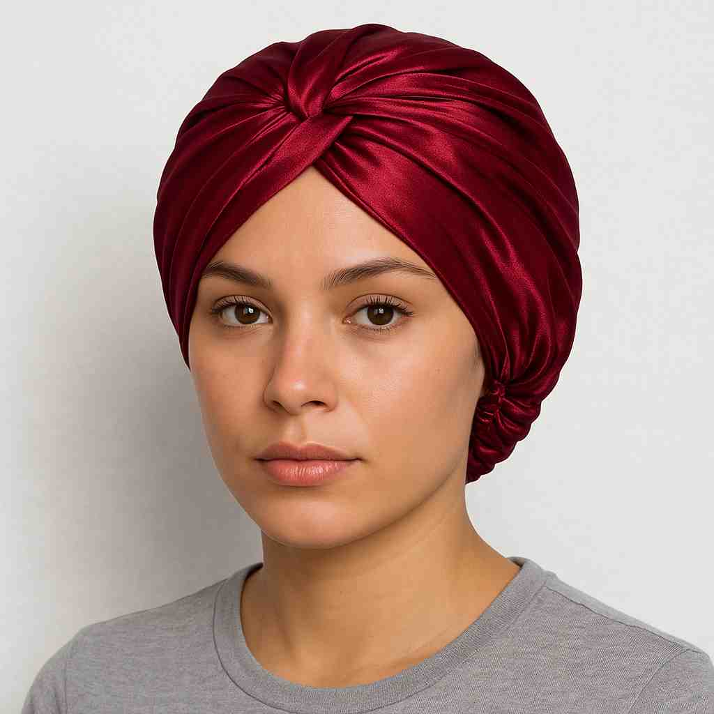 Bonnet de Nuit en Satin Rouge ! – Image 3