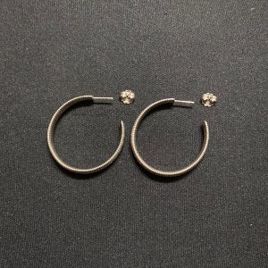 Boucles d’oreilles plaqué argent créoles à motifs Shabada