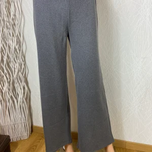 Pantalon jersey gris fluide élastique jambes larges Le Singe de Julie