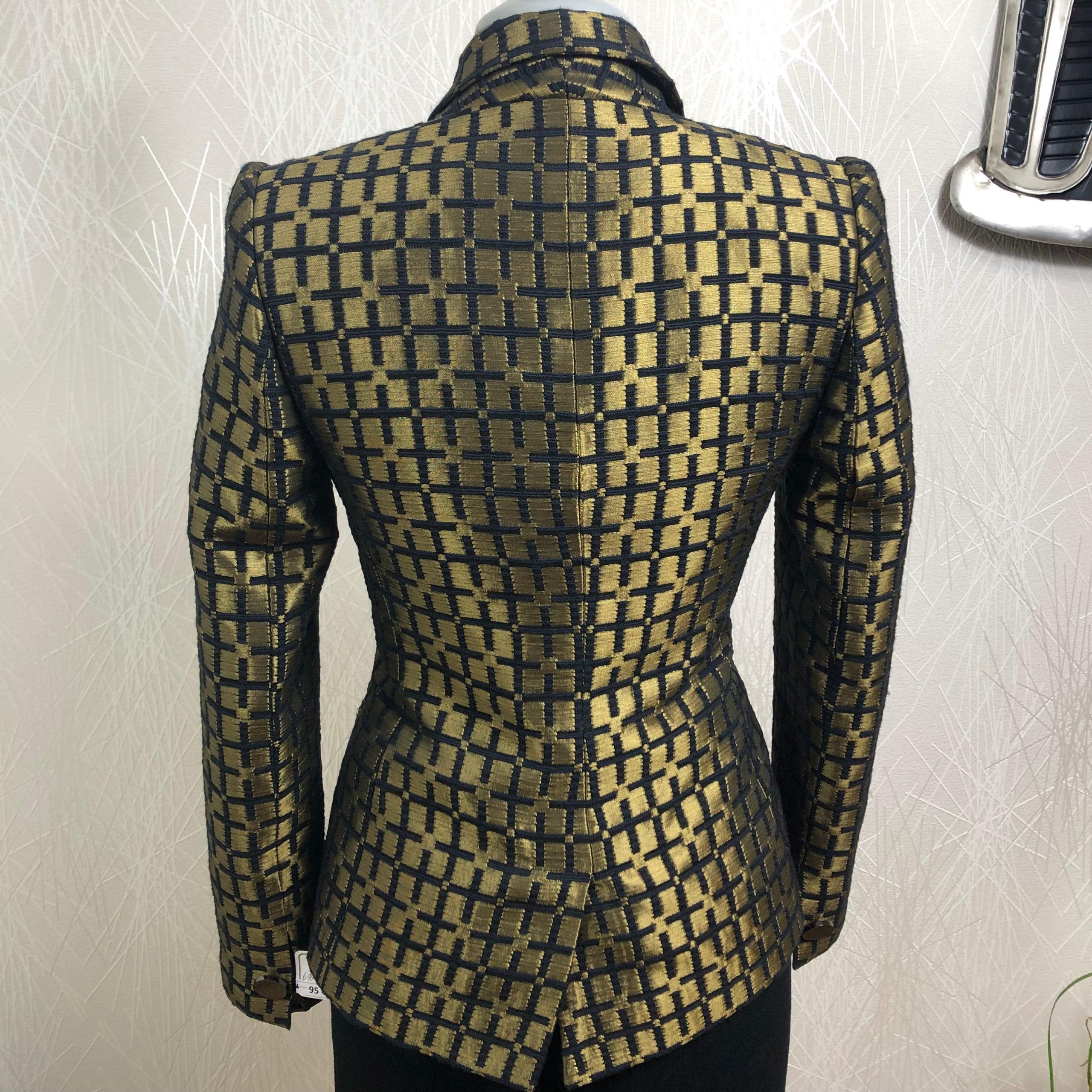 Veste blazer de créateur dorée et noire Tabala Paris – Image 7