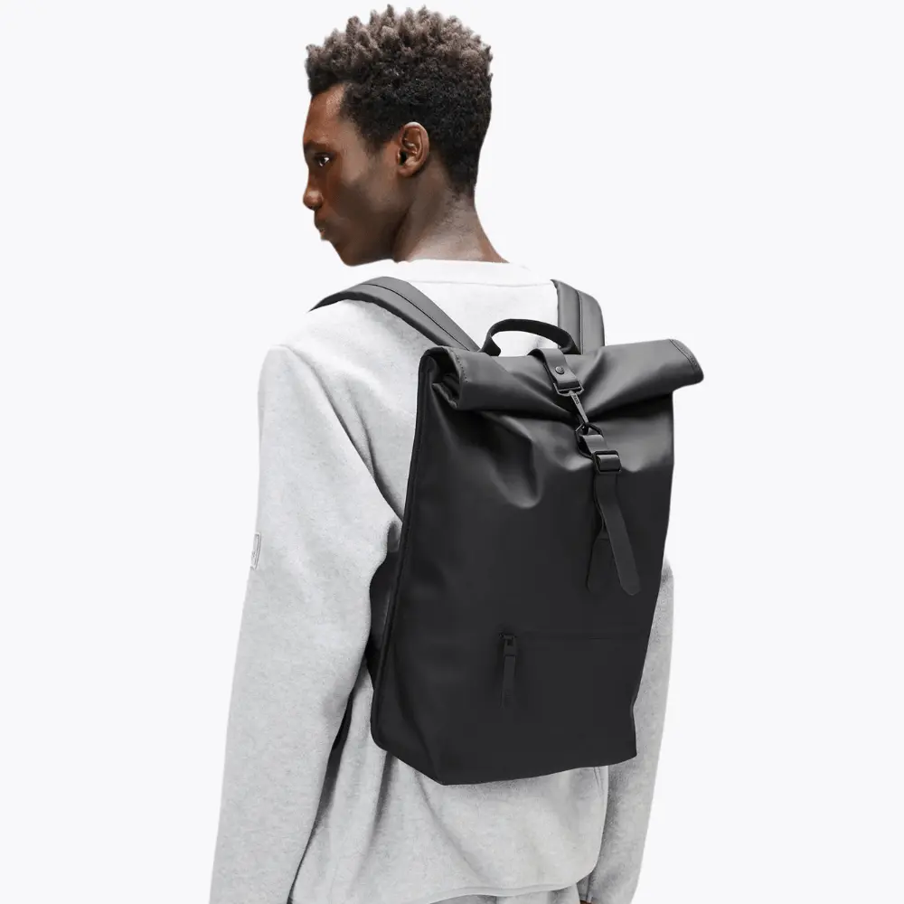 ROLLTOP RUCKSACK - BLACK – Image 4