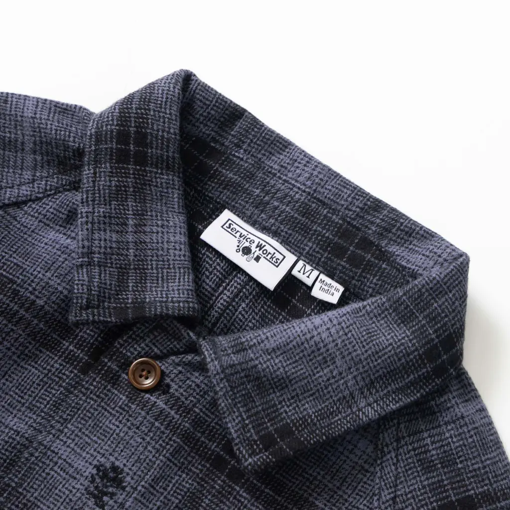 VESTE DE TRAVAIL FLANELLE CHARDON - NOIR – Image 8
