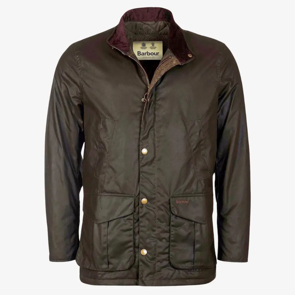 VESTE WAX HEREFORD - OLIVE – Image 2