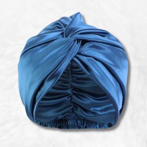 Bonnet de Nuit en Satin Bleu !