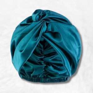 Bonnet de Nuit en Satin Turquoise !