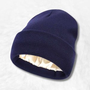 Bonnet Doublé Satin Bleu !