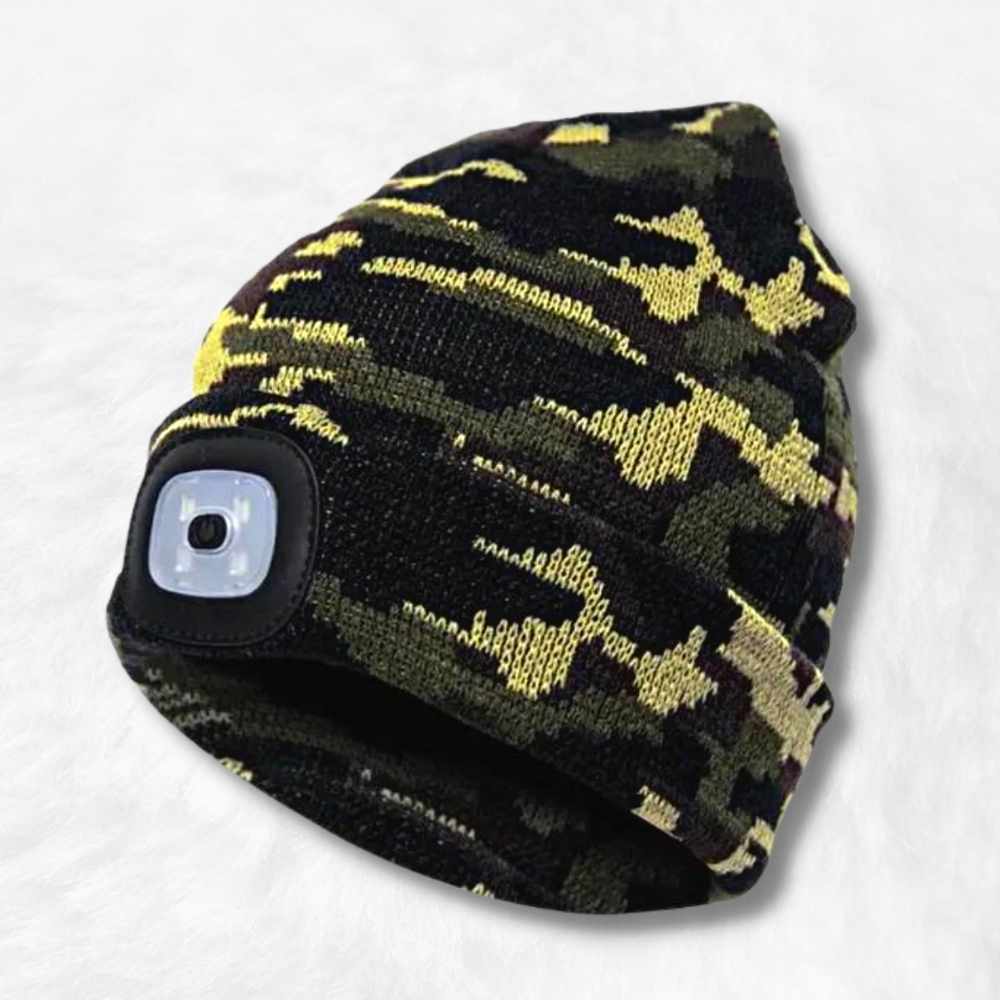 Bonnet avec Lampe Frontale Camouflage ! – Image 2