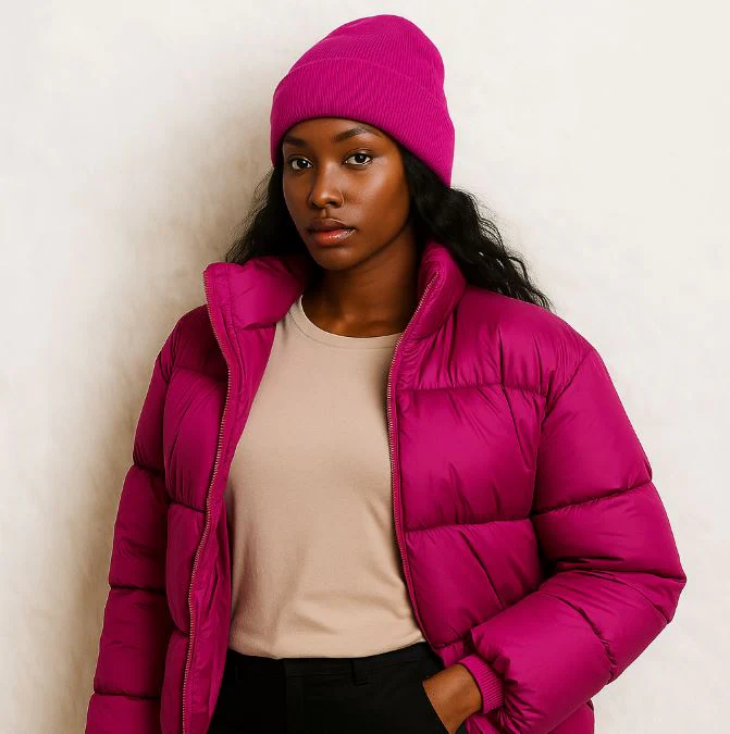 Bonnet Doublé Satin Fuchsia ! – Image 3