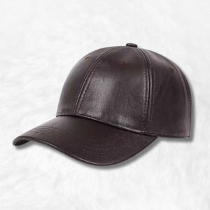 Casquette Cuir Végan Marron !