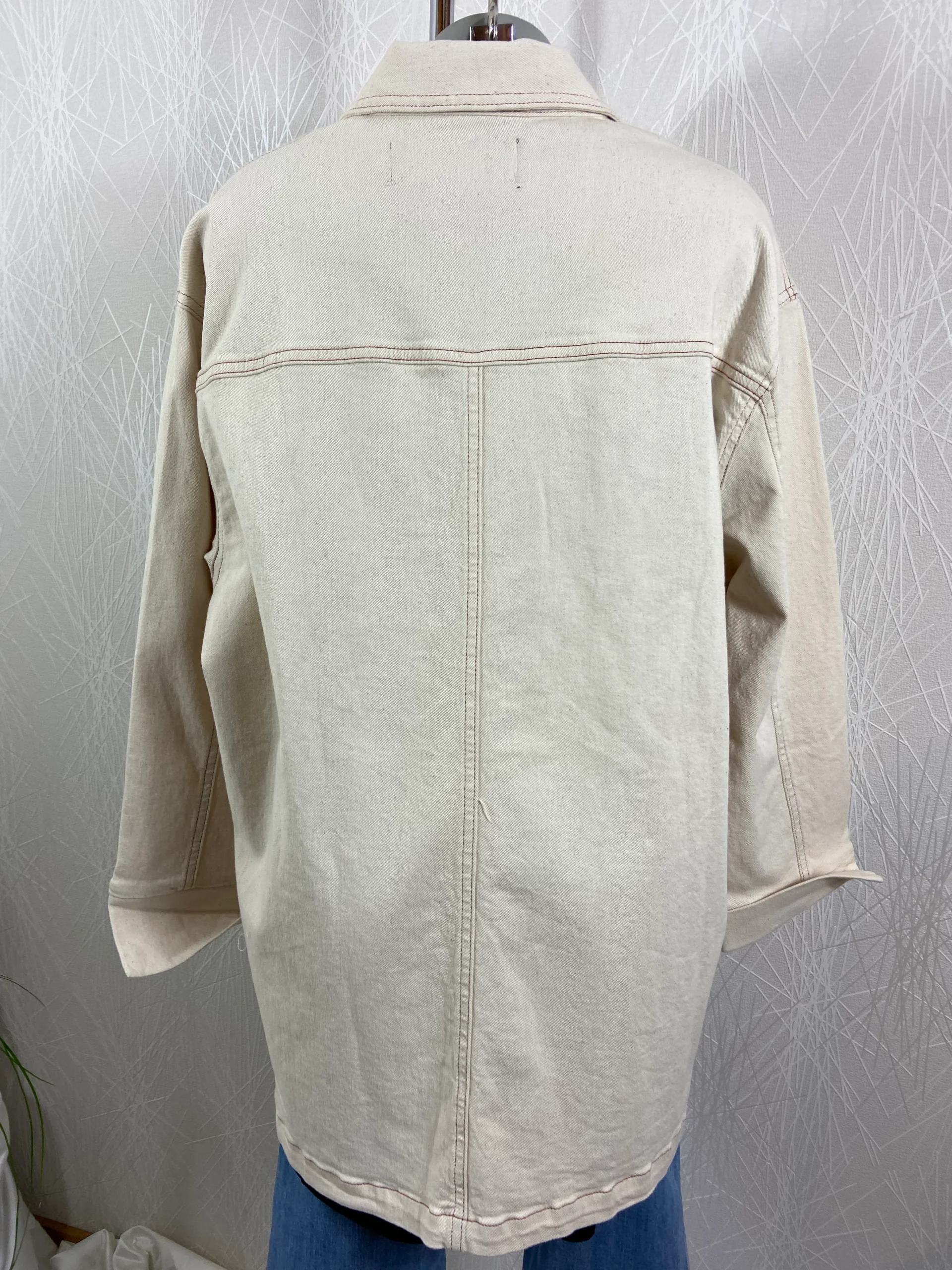 Veste boutonnée coupe droite coton beige Vero Moda – Image 5